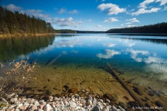 reflectie in het meer; reflection in the lake