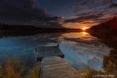 zonsopkomst boven het meer; sunrise at the lake